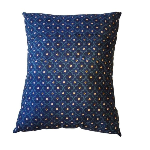 Handmade Embroidered Antique Vintage Primitive Wildflower Country Cottage Pillow - Picture 3 of 3